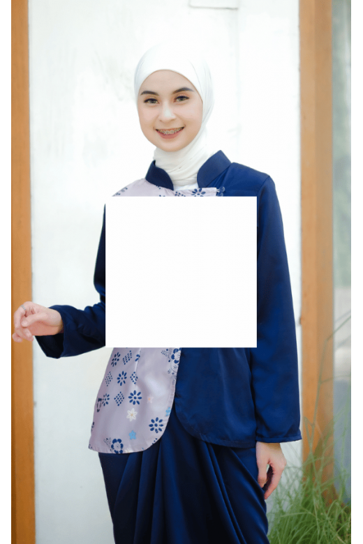 Baju Atasan kebaya Modern Azzura Navy